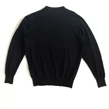 80s 영국제 john smedley 모크넥 니트 블랙 S