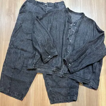 린넨 데님 셔츠 자켓 & 팬츠