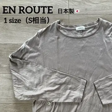 EN ROUTE 앙루트 사이드 버튼 롱 크루넥 셔츠 1 S