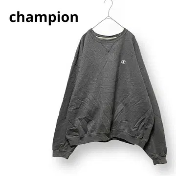 멕시코제 champion 프론트 자수 로고 맨투맨 차콜 빅