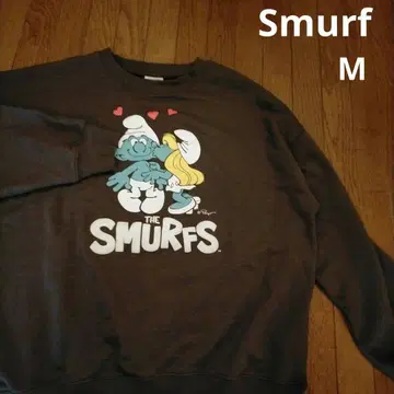 SMURF 스머프 맨투맨 얇은 소재 트레이닝복 M
