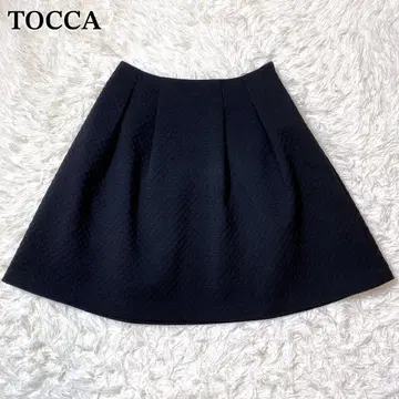 TOCCA 토카 스커트 플레어 스커트 심플 A라인 일본제 블랙