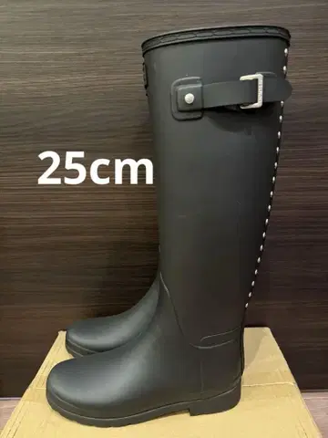 HUNTER 블랙 롱 부츠 25cm