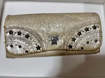 [새상품급] ANNA SUI 골드 장지갑 별 모양 참 포함