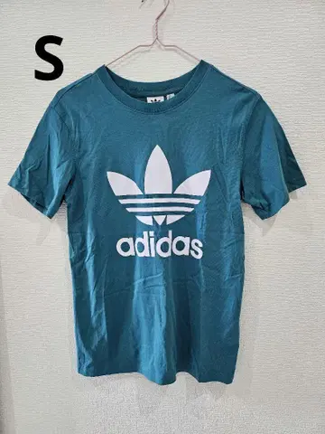 새상품급 adidas 틸 로고 T셔츠 그린 계열 S