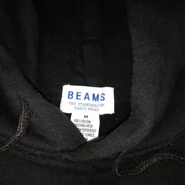 BEAMS 빔즈 블랙 후디 베스트 M size