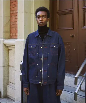 CamphorWood x Wrangler 데님 트래커 자켓