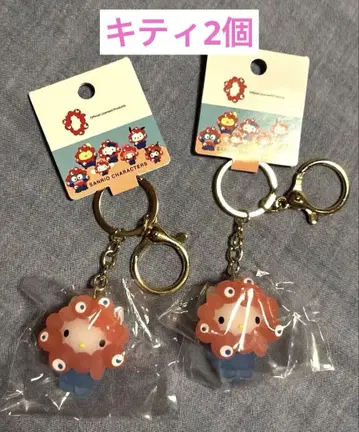 산리오 미야쿠미야쿠 클리어 키링 헬로키티 2개 세트 2