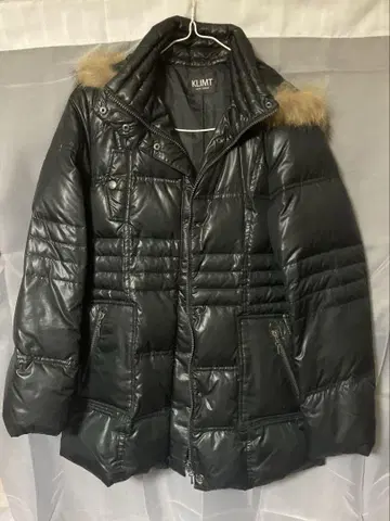 블랙 다운 자켓 퍼 포함