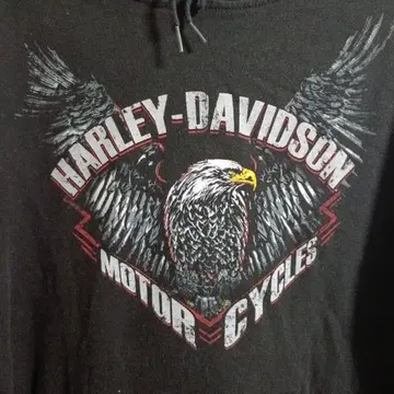 HARLEY-DAVIDSON 이글 프린트 후드티 L