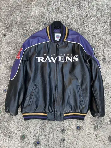 NFL 볼티모어 레이븐스 인조 가죽 스타디움 자켓