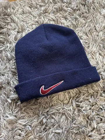 Nike 네이비 니트 모자 90s 대만제