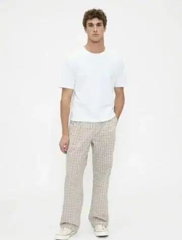 GAP 격자 무늬 턱 팬츠 XS