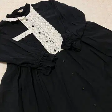SM2 레이스 패치워크 원피스 블랙 사만사 모스모스