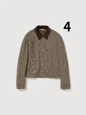 AURALEE HOMESPUN TWEED ZIP BLOUSON 4