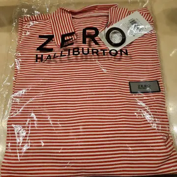 ZERO HALLIBURTON 빨흰 스트라이프 피케 셔츠 L
