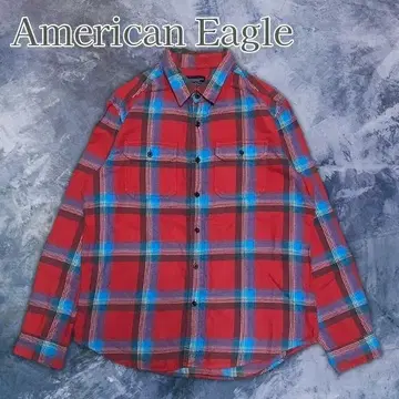 AmericanEagle 빈티지 체크 긴팔 셔츠 시티 보이