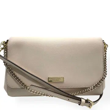컨디션 최상 Kate Spade 숄더백 가죽 체인 핑크 계열
