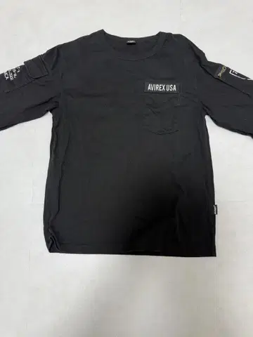 AVIREX 블랙 긴팔 티셔츠 M