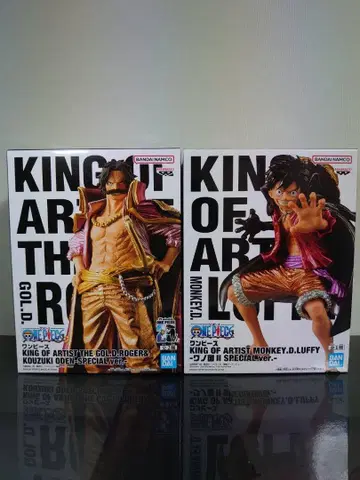원피스 KING OF ARTIST 루피 로저 피규어 2체 세트!