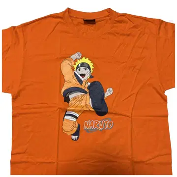 00s 나루토 NARUTO 애니메이션 셔츠 오렌지 새상품급 초레어