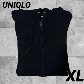 UNIQLO 유니클로 XL 블랙 블랙 풀 집업 후드티 빅