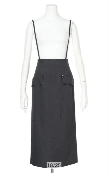 JUSGLITTY (저스길리티) 서스펜더 플랩 타이트 스커트