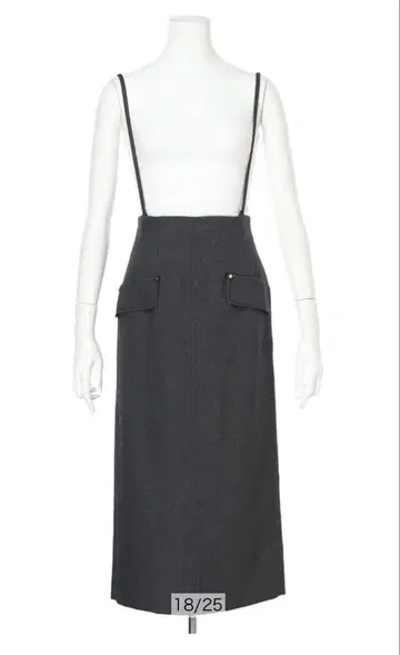 JUSGLITTY (저스길리티) 서스펜더 플랩 타이트 스커트