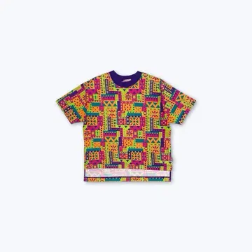 90s 빈티지 I.N.EXPRESS Nobuo Ikeda 올 패턴 티셔츠