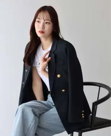 BLUEEAST 블루이스트 네이비 더블 브레스트 자켓 골드 버튼