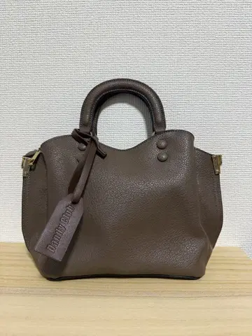 브라운 가죽 핸드백 여성용