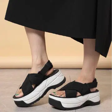 샤카 x 프릭스스토어 통굽 샌들 스포츠 샌들 블랙 23cm