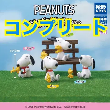 PEANUTS 스누피 & 우드스탁 다정한 피규어 가챠 컴프
