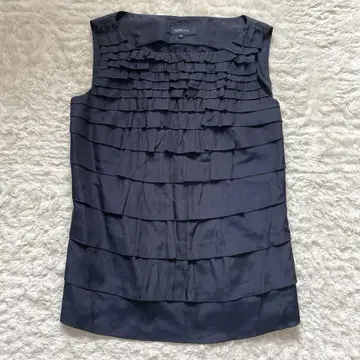 APPENA 프릴 슬리브리스 블라우스 size 38 실크 일본제
