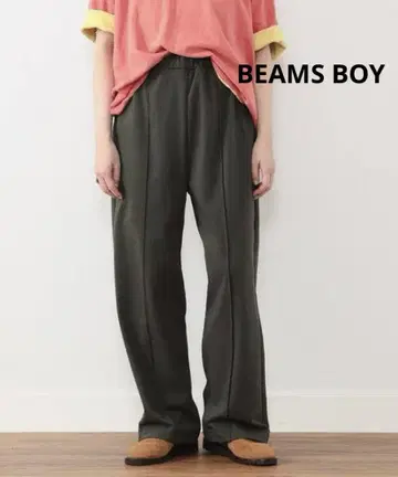 BEAMS BOY 빔즈 보이 핀턱 저지 이지 팬츠