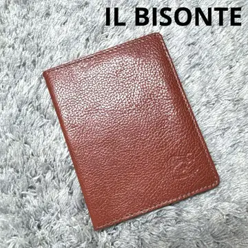 IL BISONTE 일비종떼 패스 케이스 카드 케이스 천연 가죽 브라운