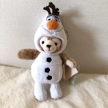 홍콩 디즈니 더피 올라프 봉제 인형 키체인