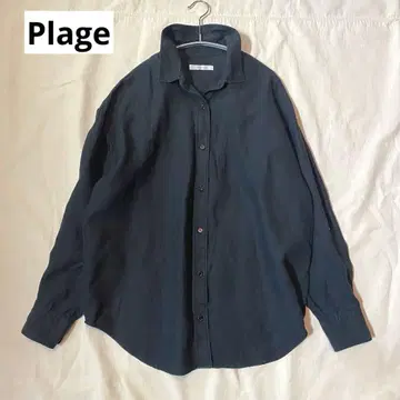플라주 린넨 셔츠 블라우스 블랙 프리 사이즈