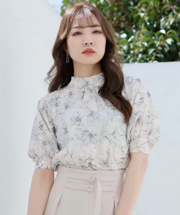 charme flower 2way 블라우스