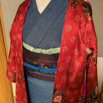 앤티크 롱 겉옷 단품 교육용 실 포함 꽃 바탕에 앤티크 패턴