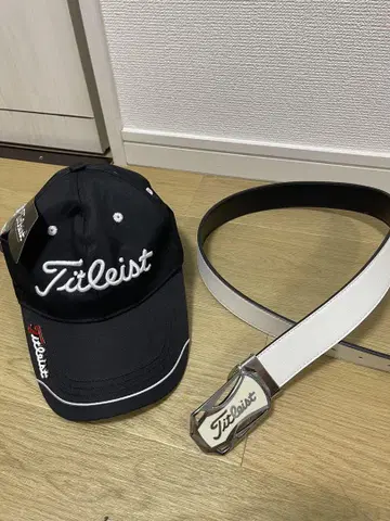 Titleist 블랙 캡 + 벨트