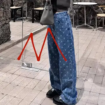 Rest&Recreation 한국 캐주얼 레이저 데님 청바지 M