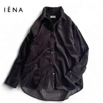 새상품급 이에나 IENA 코듀로이 셔츠 차콜 브라운 38