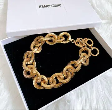 H&M MOSCHINO 골드 도금 목걸이 초커