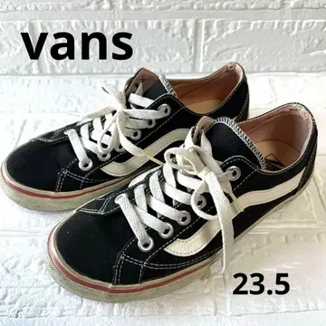VANS 블랙 캔버스 스니커즈 23.5 여성용 신발