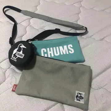 CHUMS 아쿠아 블루 숄더백