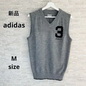 [ adidas 새상품 ] V넥 니트 베스트 M 사이즈
