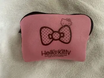 헤이세이 레트로 Hello Kitty 리본 파우치 핑크