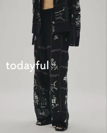 TODAYFUL Embroidery Patchwork Trousers