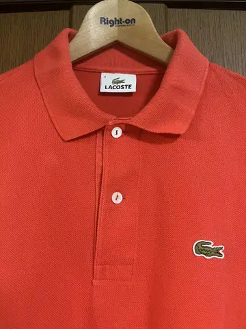 현행 택 프랑스 라코스테 오렌지 사이즈 4 반팔 LACOSTE